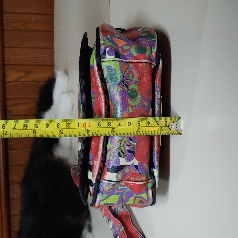 Betsey Johnson Cherries and Stripes  Crossbody Saddle Bag - Picture 11 of 17